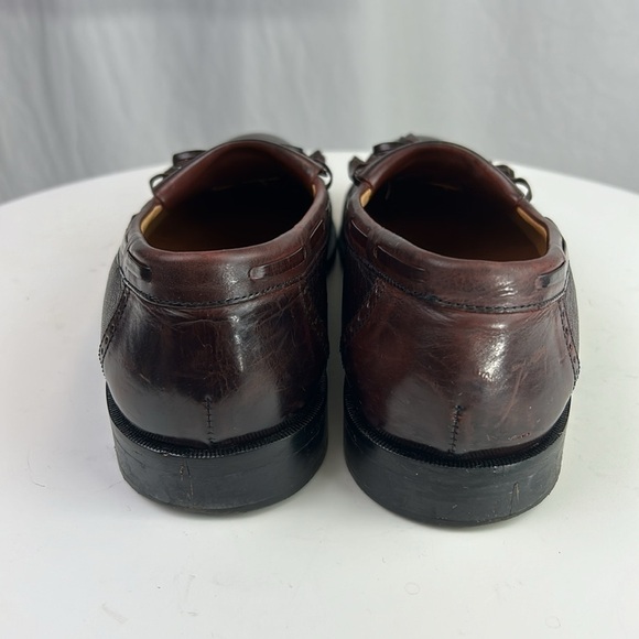 Johnston & Murphy Cellini Burgundy Leather Wingtip Tassel Loafers main image 2